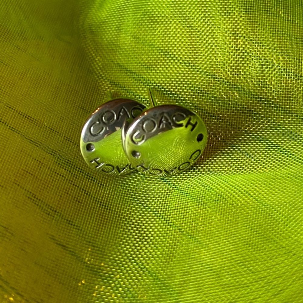 Authentic Coach post earrings - Sterling Silver